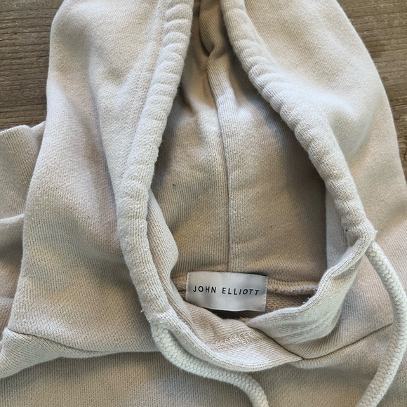 John Elliott Beach Hoodie in Taupe - Picture 5 of 5